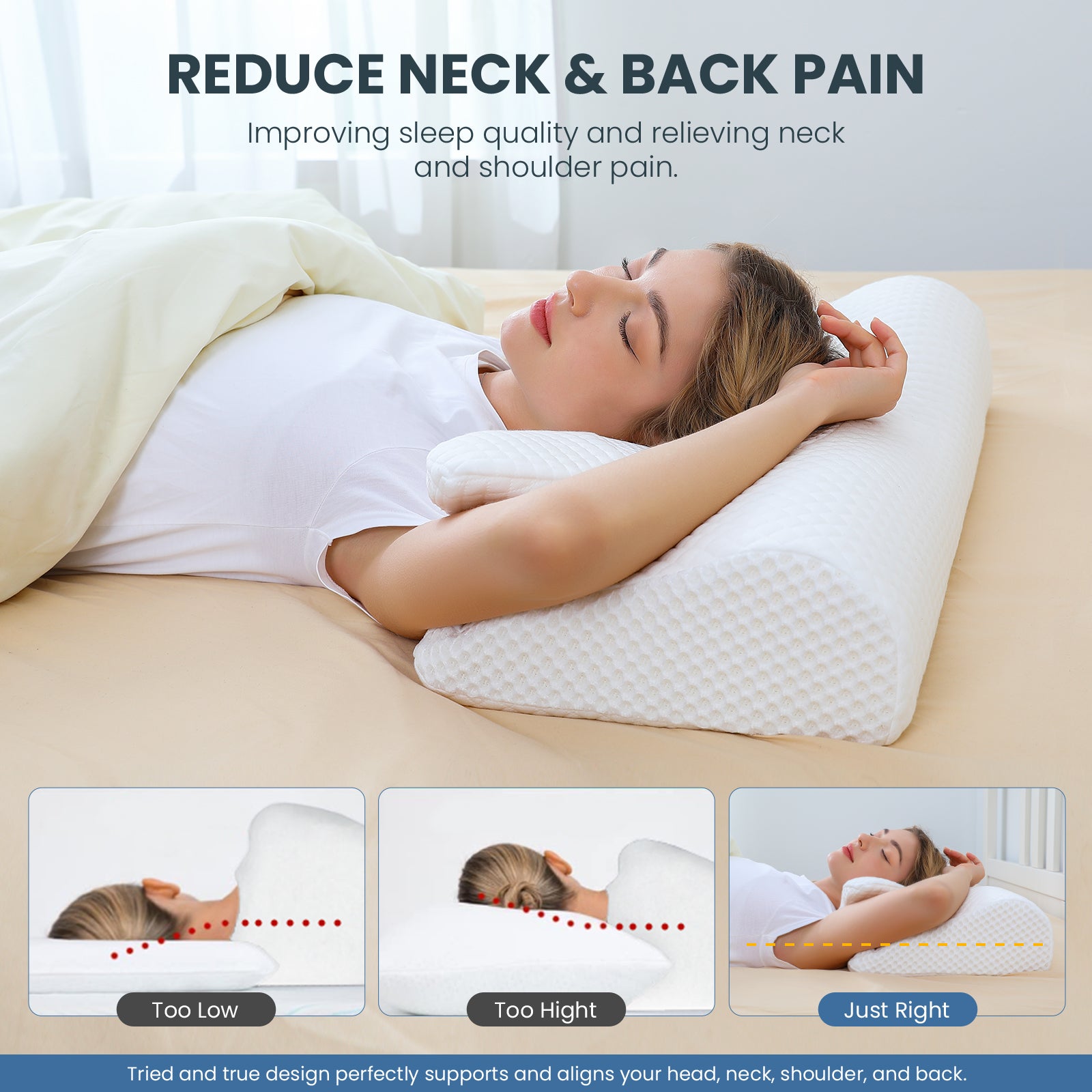 Memory Foam Neck Pillow - The Natural Posture