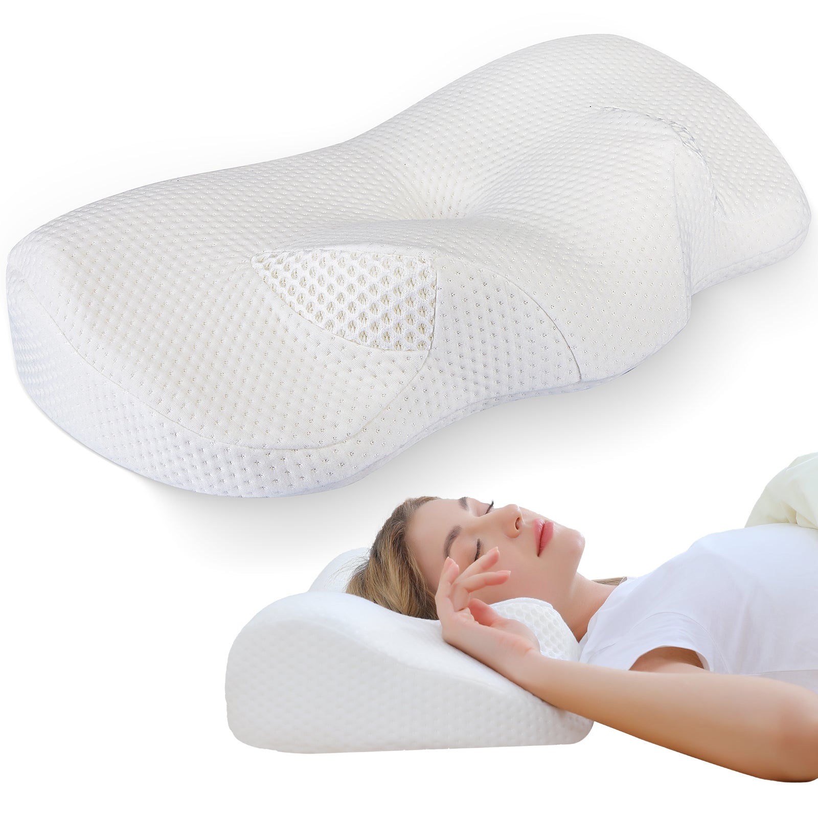 Tealhome Cervical Memory Foam Neck Support Pillow T256 tealhome